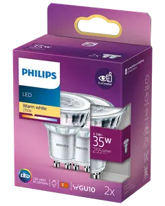 PHILIPS Spotpære 4W GU10 2-pak