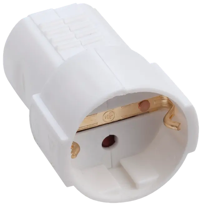 Kontakt schuko jordad vit