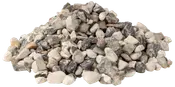 En bun små, blandede dekorative grussten i grå, hvide og sorte nuancer. Uregelmæssige former, størrelser 1-3 cm. Velegnet til haveanlæg, stier eller akvarier.