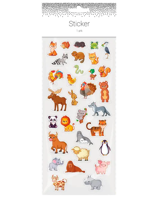 Klistermærker 1 ark - assorterede varianter