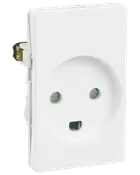 LK Stikkontakt 1½ modul uden afbryder - hvid