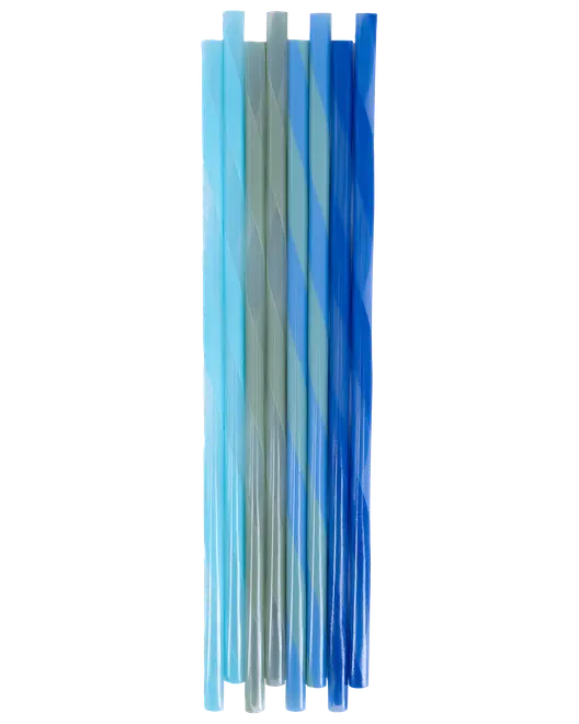 Sugerør 80-pak - Blå og grøn
