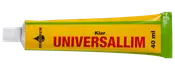 Tube med Droppen klar universallim, 40 ml. Gul emballage med rød tekst, hvid skruelåg. Velegnet til forskellige materialer og reparationer i hjemmet.