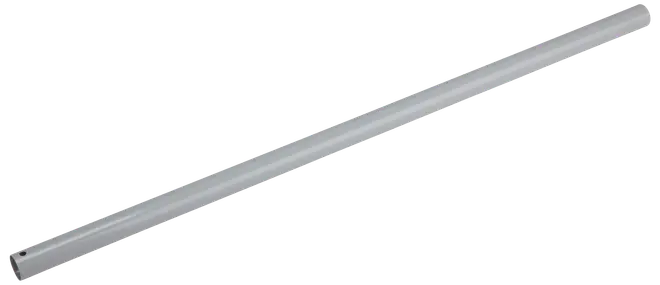 Lång, rak aluminiumprofil med rektangulärt tvärsnitt, silverfärgad och slät yta. Passar för konstruktion, ramar eller gör-det-själv-projekt.