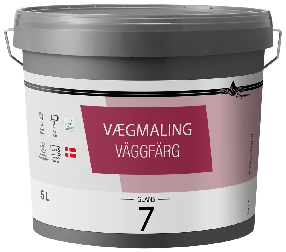 Vægmaling Glans 7 - modehvid