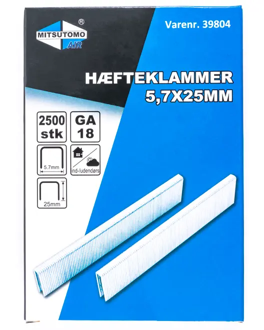 Mitsutomo Air häftklamrar 5,7 x 25 mm 2500 st.