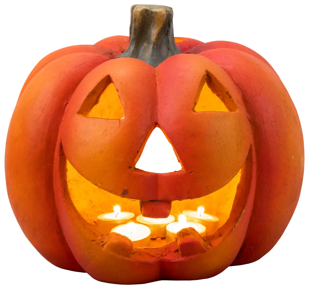 Pumpa ljus 28 cm halloween