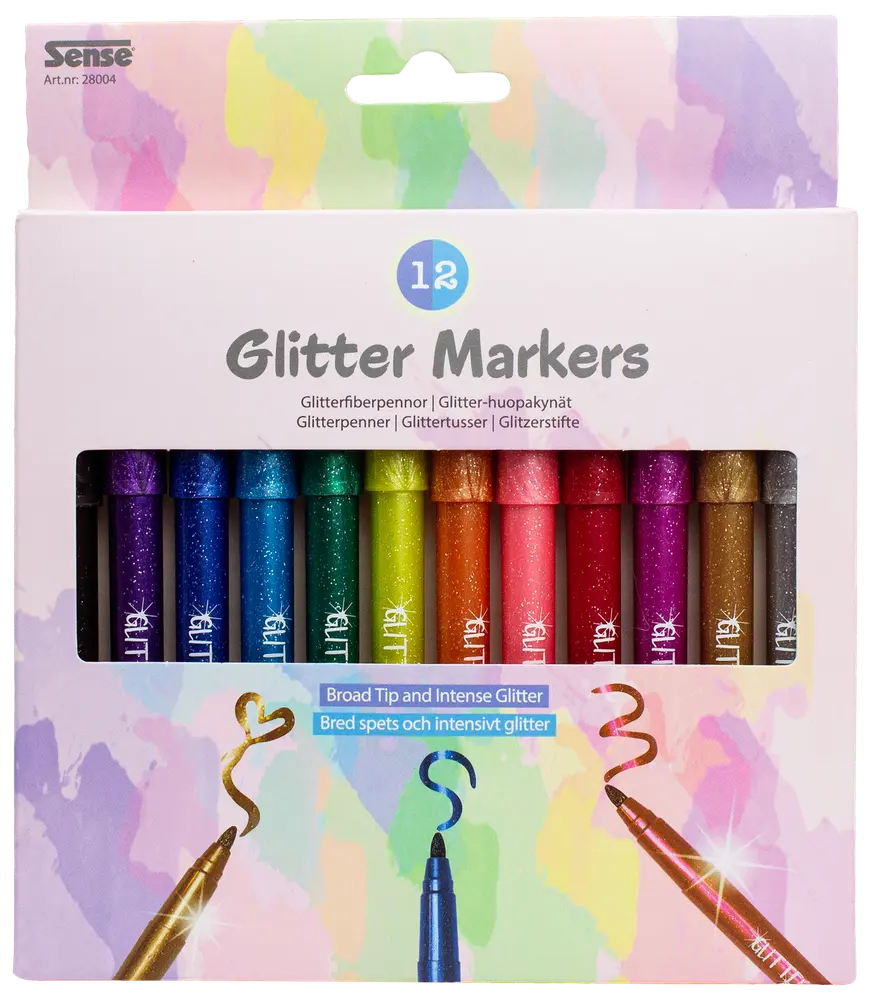 SENSE GLITTERPENNOR 12-PACK