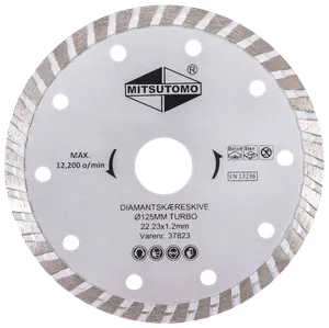 Mitsutomo Diamantskæreskive Ø125 mm - turbo