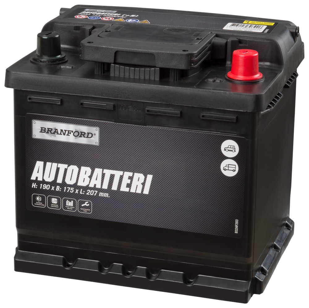 BRANFORD Autobatteri 50Ah +højre