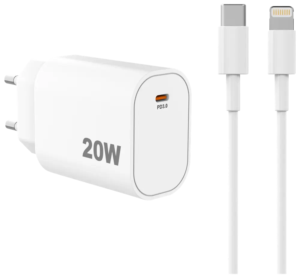 VANDENBERG Snabbladdare 20W - Lightning®-kabel