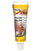 Polyfilla Plastisk Træ tube, mahogni farve, til udfyldning af små huller og revner i træ. Til indendørs og udendørs brug. Maks dybde 2 cm. 200 ml.