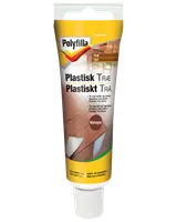 Polyfilla Plastisk Træ spartelmasse i tube, til udfyldning af små huller og revner i træ, til indendørs og udendørs brug, farve: bøg, maks dybde 2 cm.