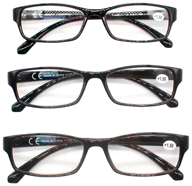 Læsebrille 3-pak medium glas