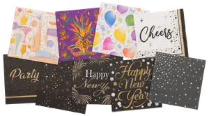 Nyårsservetter – olika mönster