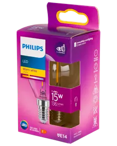 PHILIPS LED klotlampa 2W E14 P45