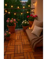 Golvplattor trä 30 x 30 cm, 10-pack