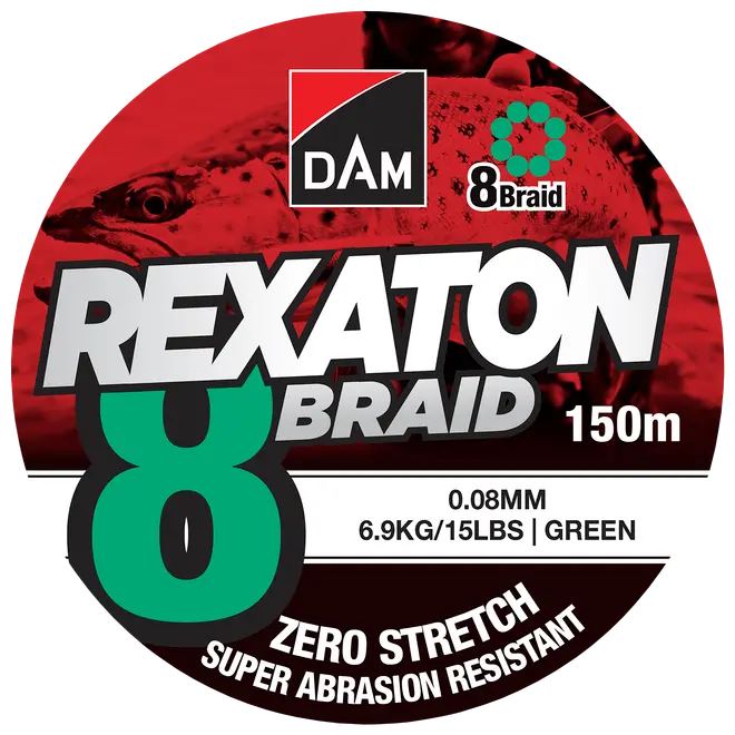 DAM Flätlina 8 braid 150 m 0,08 mm - grön