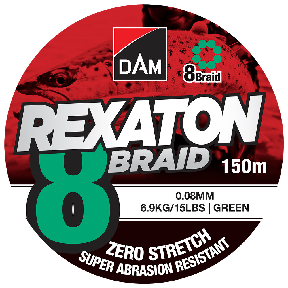 DAM Fletline 8 Braid 150 m 0,08 mm - grøn