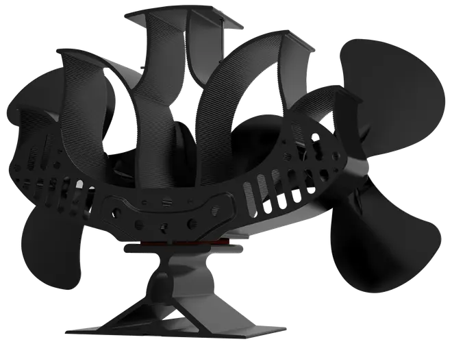 Kaminfläkt värmedriven dubbel