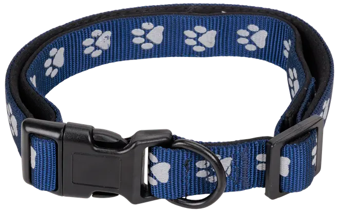 Hundehalsbånd med poter str. L