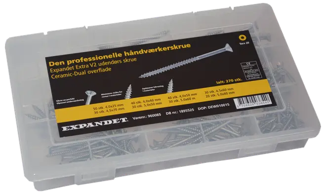 Skruvsortiment Utomhus 270 St