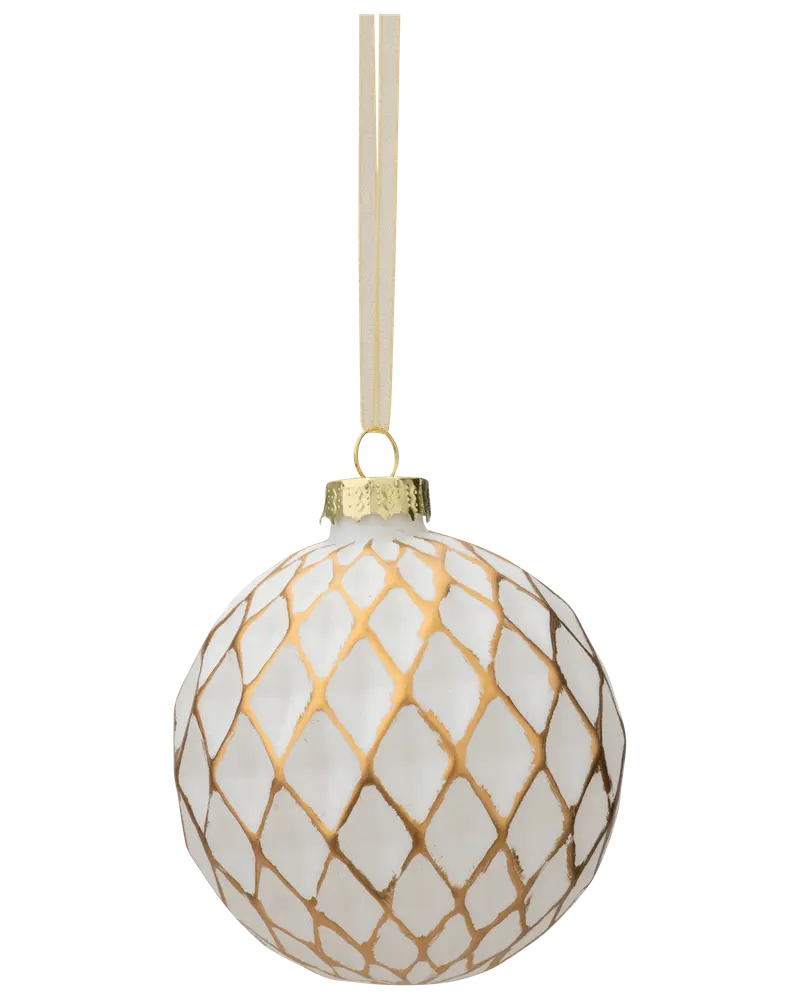 Julgranskula i glas 4 st - Guld