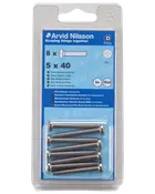 Arvid Nilsson Maskinskrue A4 PH M5 x 40 mm 8-pak