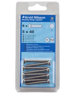 Arvid Nilsson Maskinskrue A4 PH M5 x 40 mm 8-pak