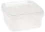 Plastbøtte med låg 600 ml Firkantet