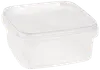 Plastbøtte med låg 600 ml Firkantet