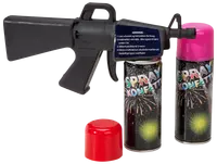 Pistol med 2 stk. serpentinspray