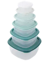 Plastbackar med lock - 6 st.