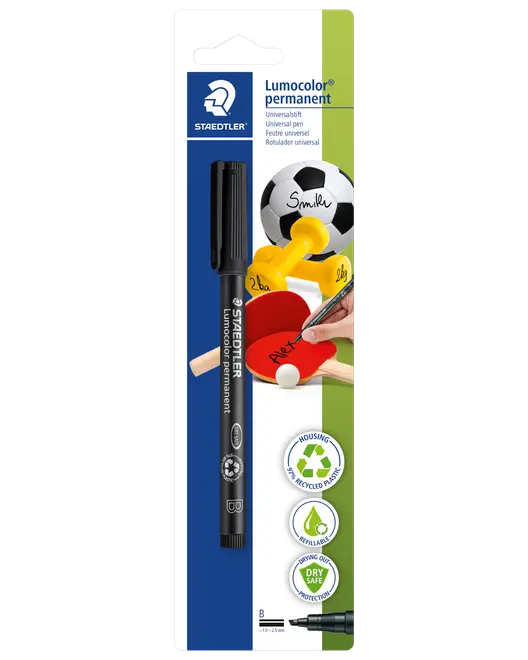 Staedtler Permanent pen Lumocolor 1,0-2,5 mm - sort