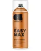 Sort spraydåse, 400 ml, med orange tekst. Mærket 'COSMOS LAC EASY MAX SATIN'. Klar hætte og dyse, giver overlegen dækning og fløjlsblød satinfinish.