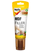 Polyfilla MDF Filler i 330g tube, til udfyldning af små huller, samlinger og revner i MDF-plader. Praktisk applikator for præcis påføring. Velegnet til træoverflader.