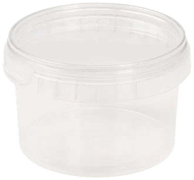 Plastbøtte med låg 280 ml Rund