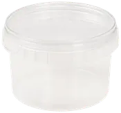 Plastbøtte med låg 280 ml Rund