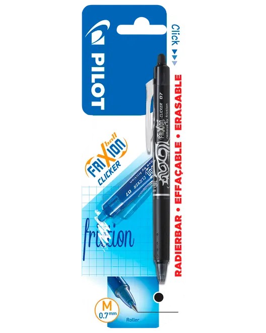 Pilot FriXion Clicker kulspetspenna – svart