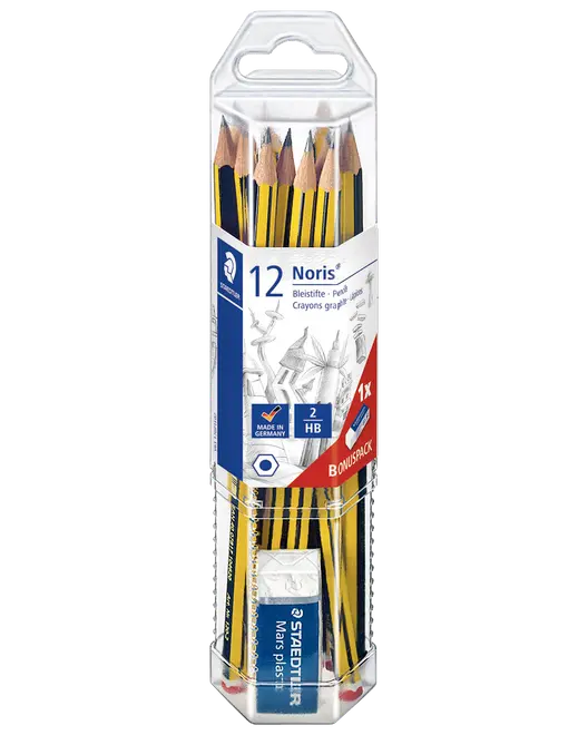 Staedtler Noris Blyant 12-pak med viskelæder