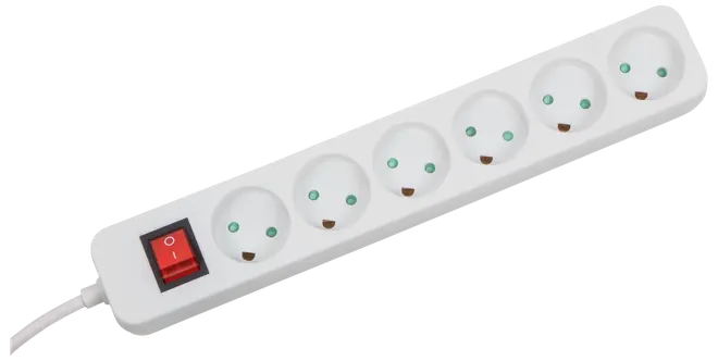 Sartano 6 stikdåse med afbryder og jord