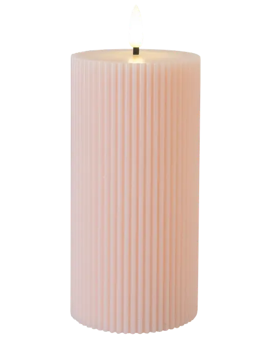 Led-Ljus Räfflade Rosa 3-Pack