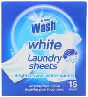 At Home Wash Laundry sheets 16 ark - vit