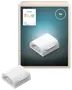 Philips Hue Flux Connector, hvid plast, kompakt design, bruges til at forbinde lysstrips. Pakken indeholder 4 stik, ideel til nem og sikker installation af smart belysning.