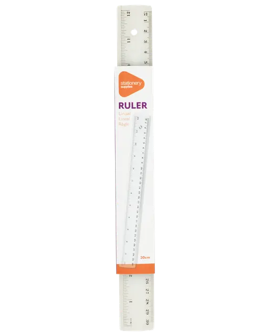 LINJAL 300 MM KLAR