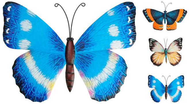 Metalsommerfugl til væg