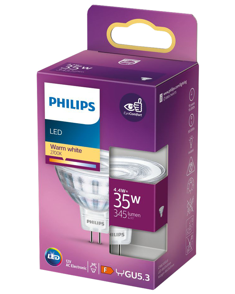 PHILIPS Spotpære 4,4W GU5.3 MR16