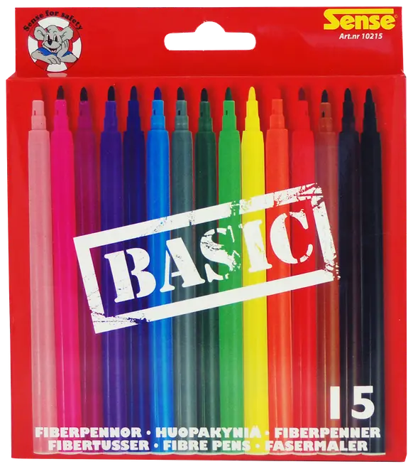 Sense fiberpennor Basic 15 st 