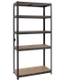 Stålreol med 5 hylder 180 x 90 x 40 cm
