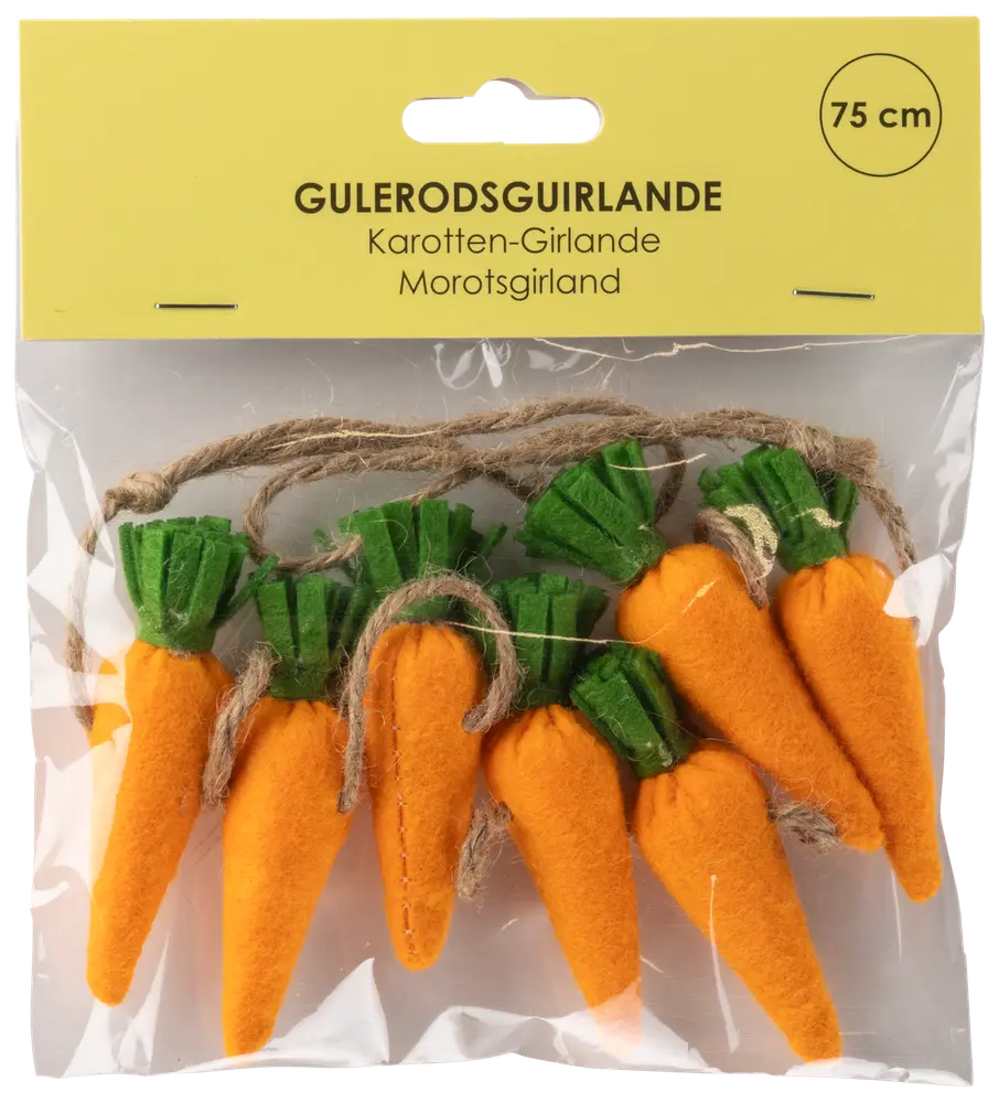 Gulerodsguirlande - 75 cm
